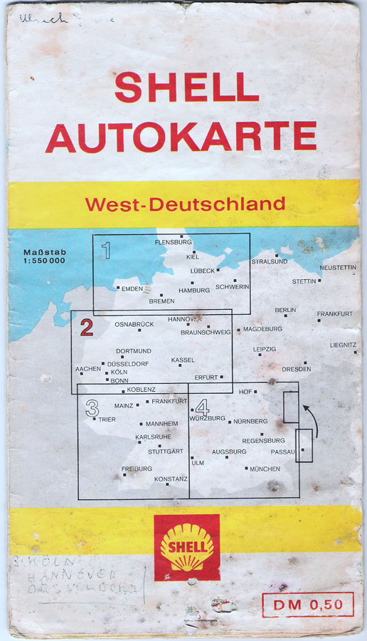 Shell Autokarte 2 - West-Deutschland