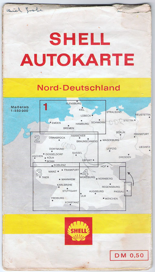 Shell Autokarte 1 - Nord-Deutschland