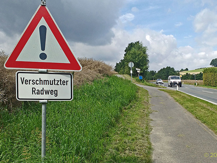 Radwege verschmutzt verschmutzt